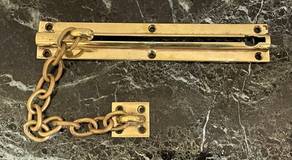 Heavy Duty Brass Door Chain by William Tonks of Very Large Proportions  View III
