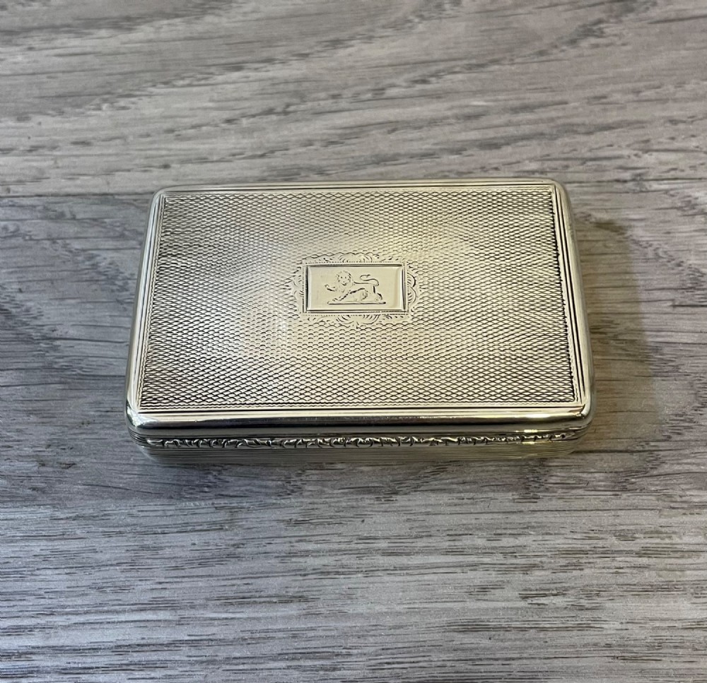 William IV Solid Silver Snuff Box by Edward Edwards