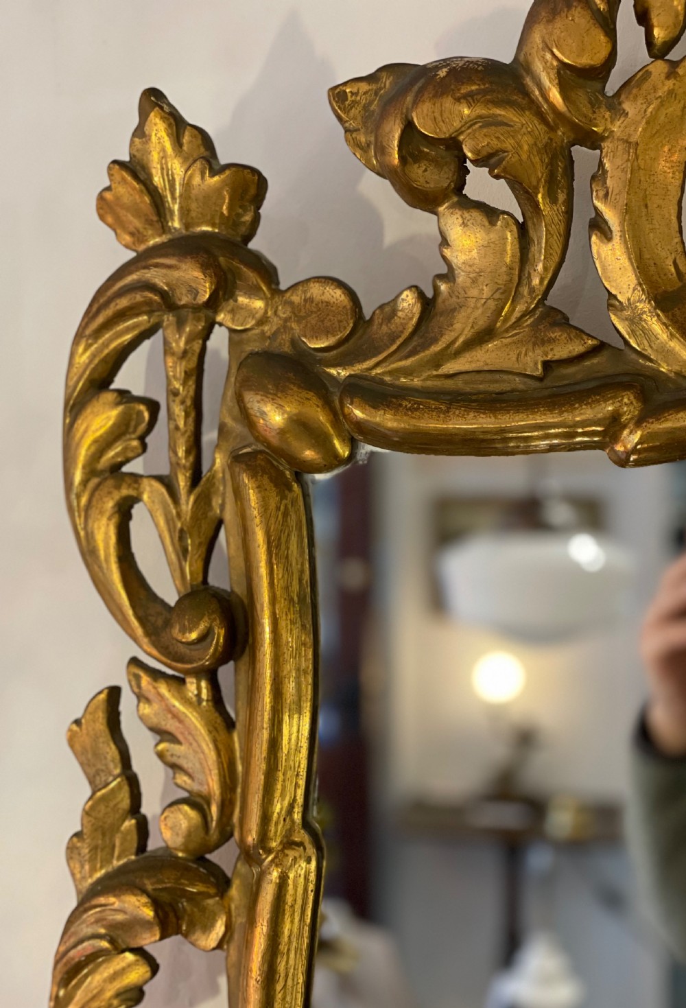 Attractive Italian Gilt Wood Mirror View II