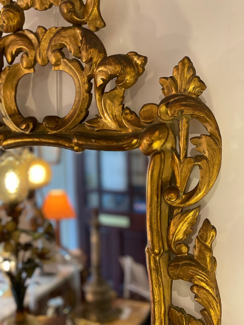 Attractive Italian Gilt Wood Mirror View III