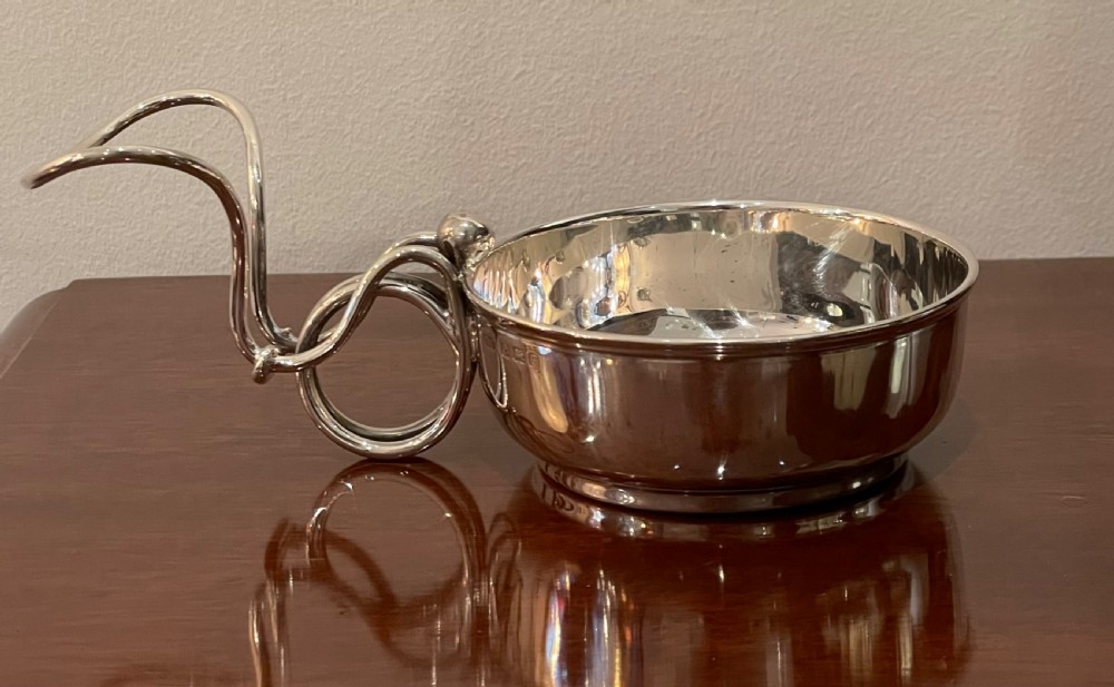 Rare George v Solid Silver Brandy Warming Pan View II