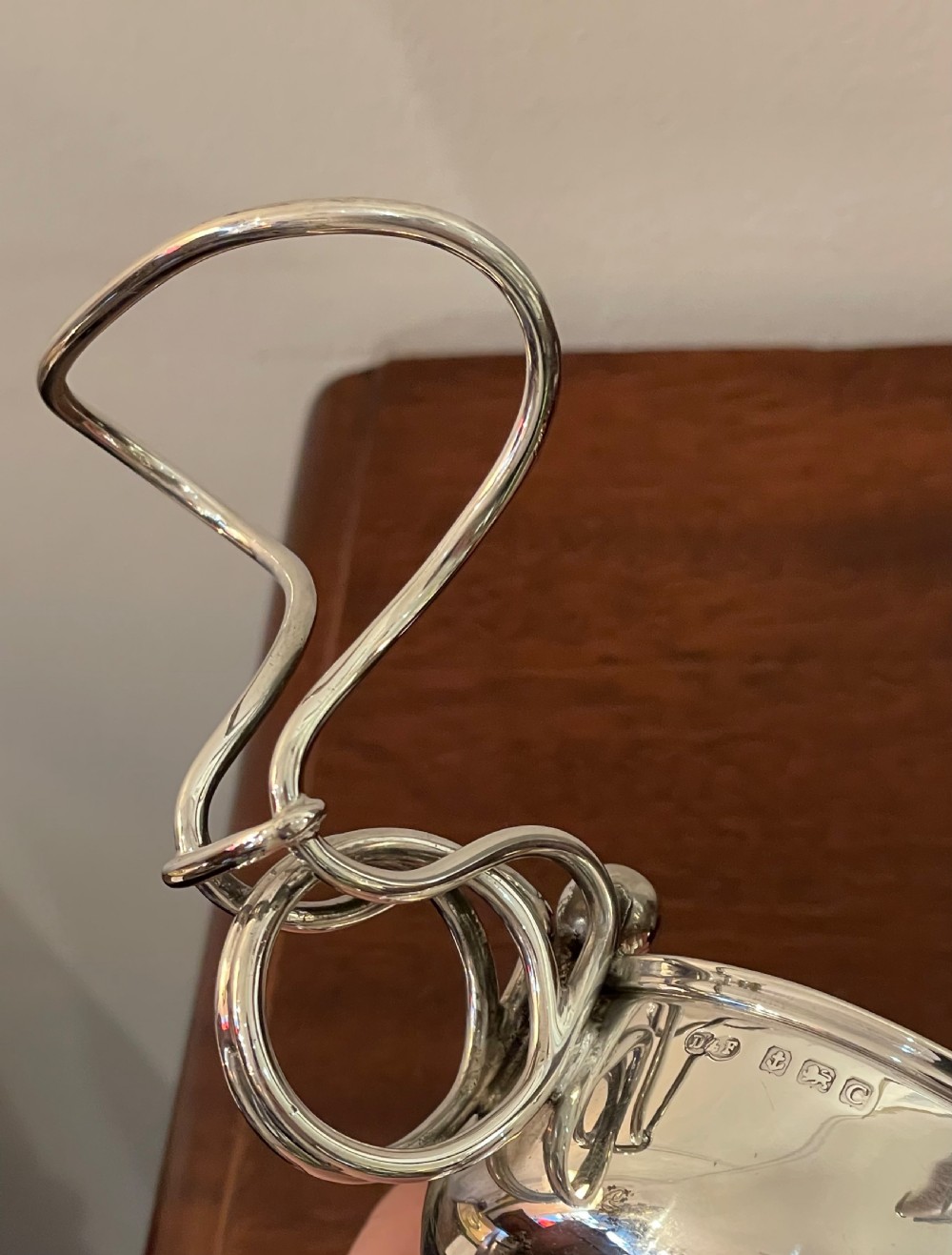 Rare George v Solid Silver Brandy Warming Pan View VIII