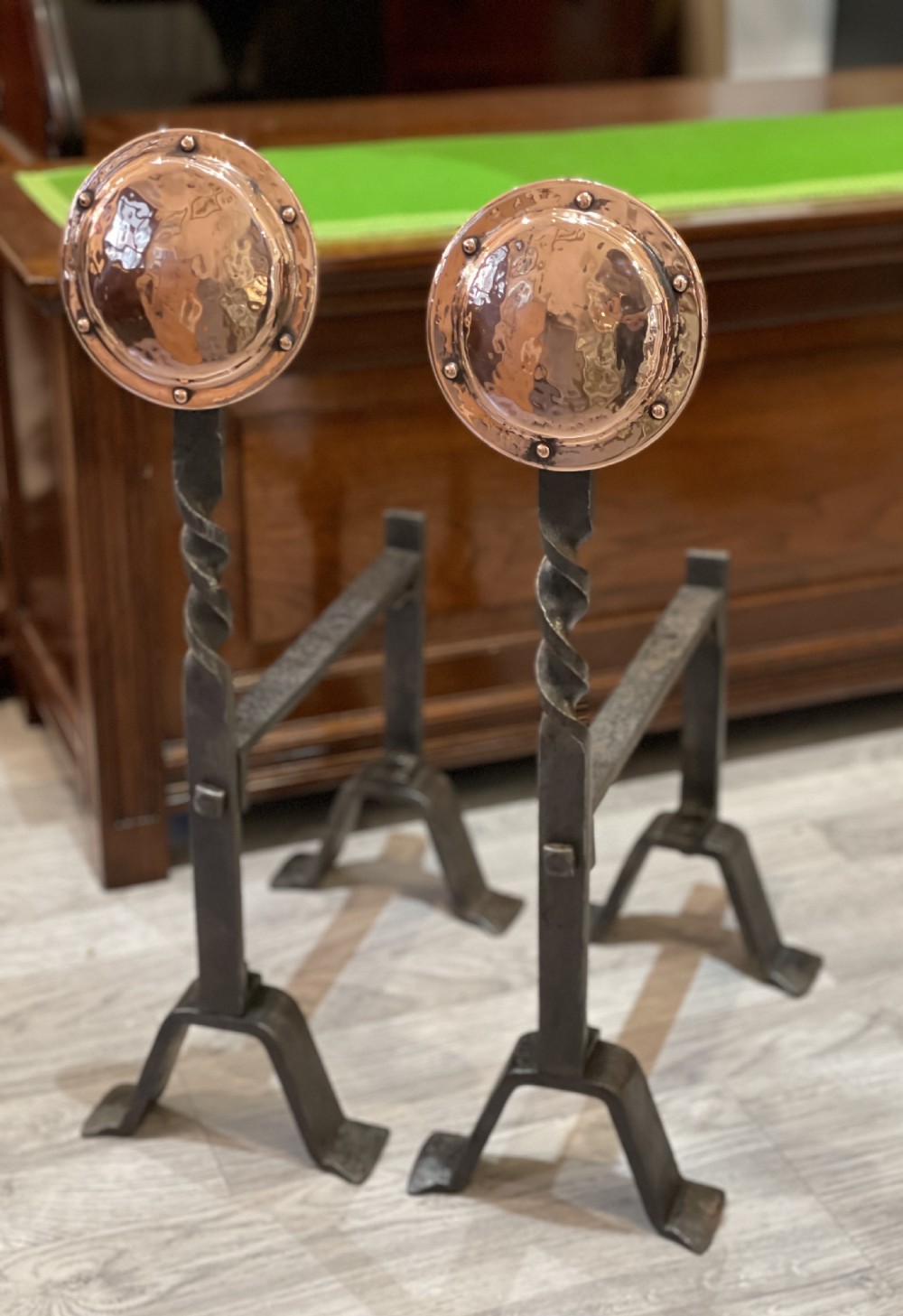 Pair of Arts & Crafts Fire Dogs