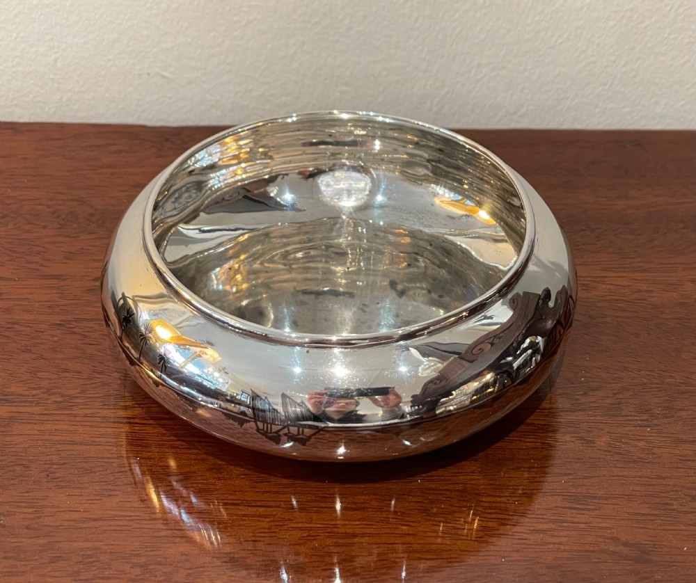 Middle Eastern Silver and Niello Bowl View II