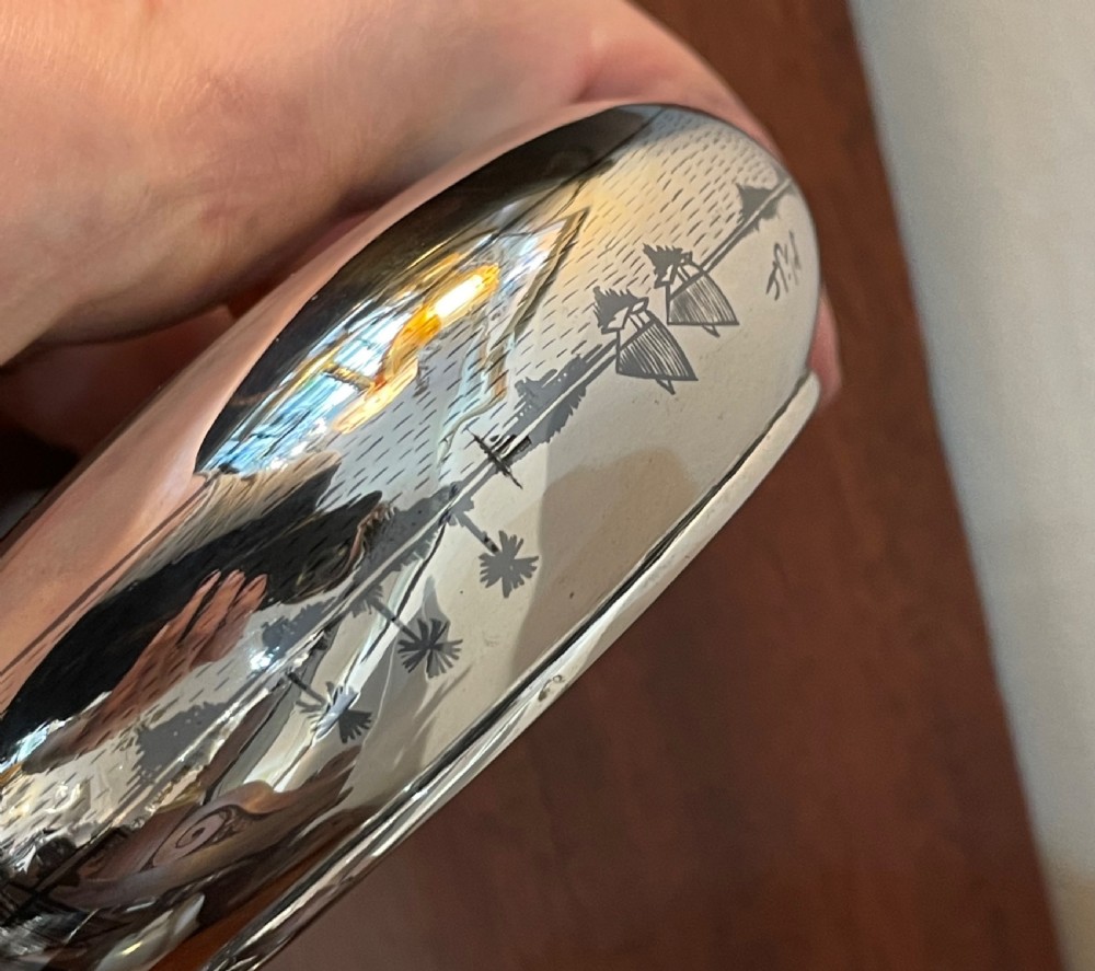 Middle Eastern Silver and Niello Bowl View IV