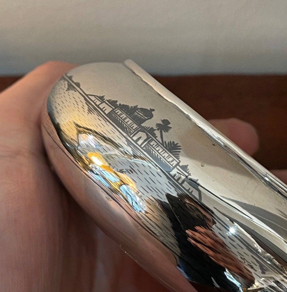 Middle Eastern Silver and Niello Bowl View V