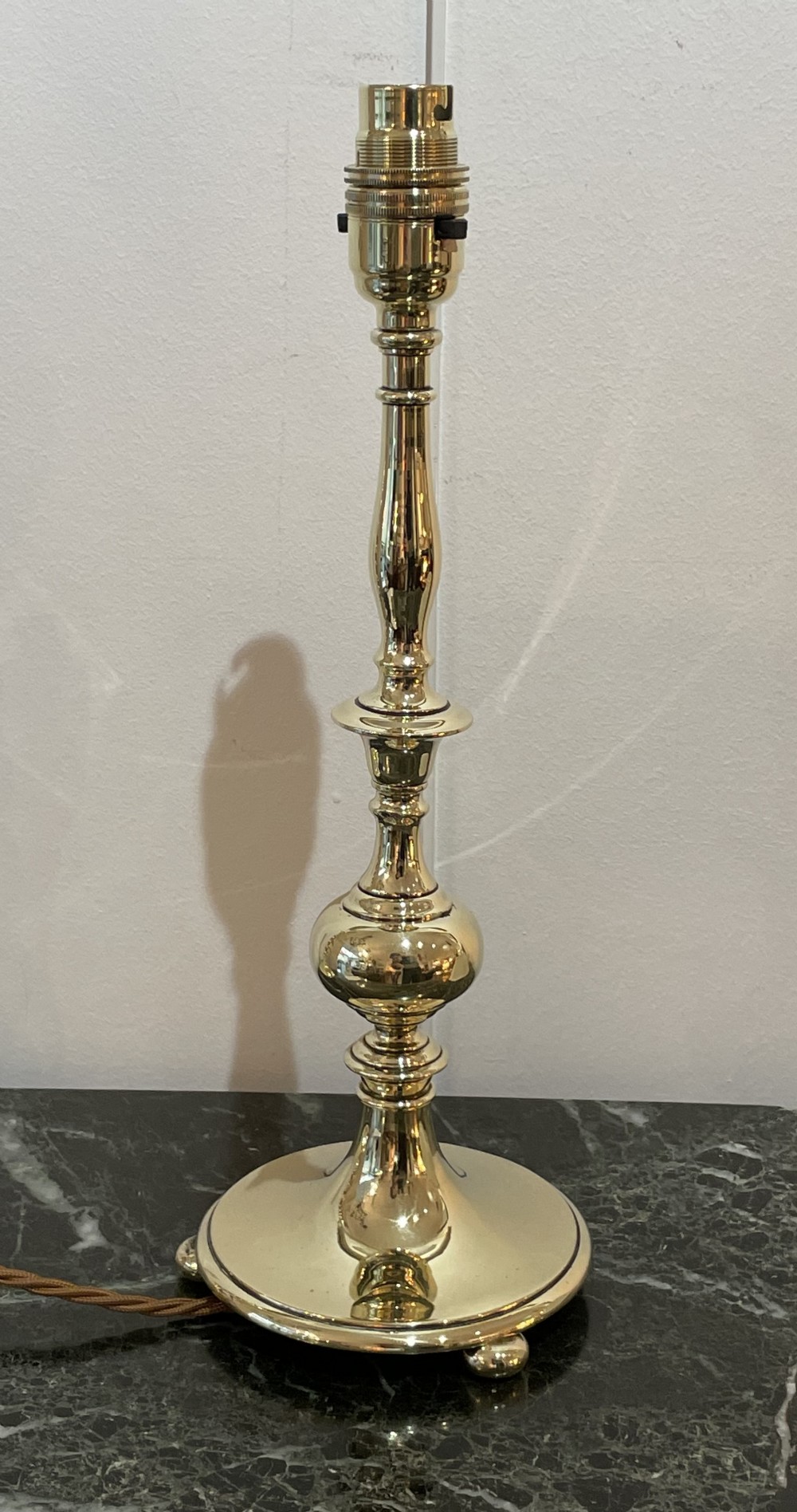 Quality Solid Brass Table Lamp, Circa 1910-1920