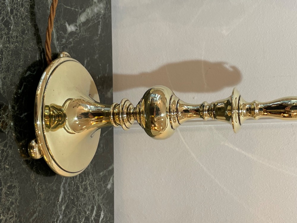 Quality Solid Brass Table Lamp, Circa 1910-1920 View II