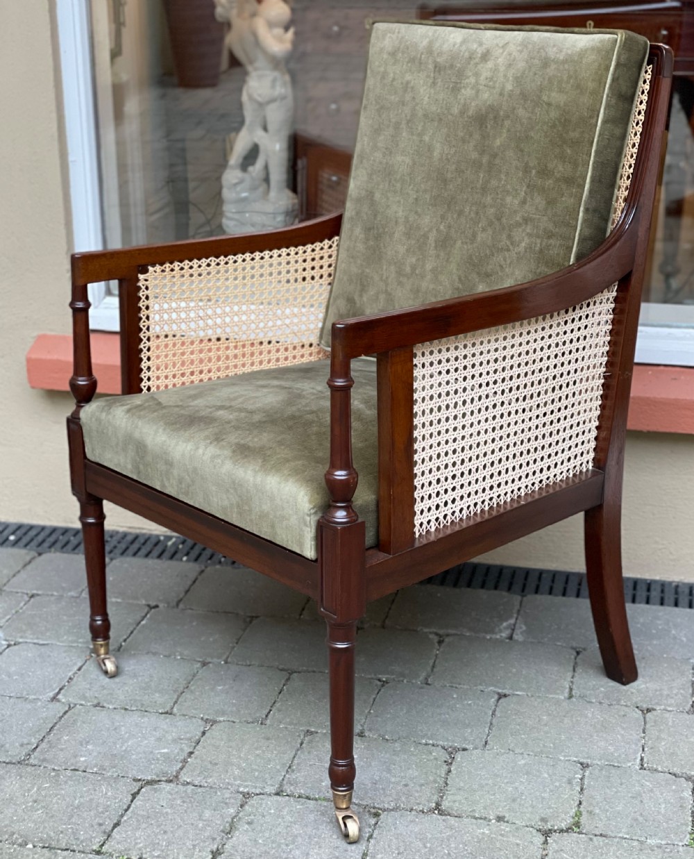Regency Style Mahogany Bergere Armchair View II