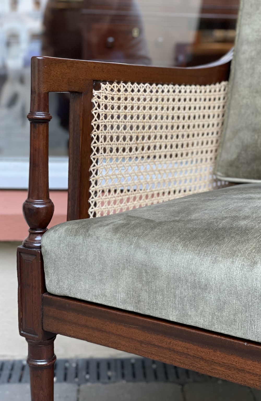 Regency Style Mahogany Bergere Armchair View III
