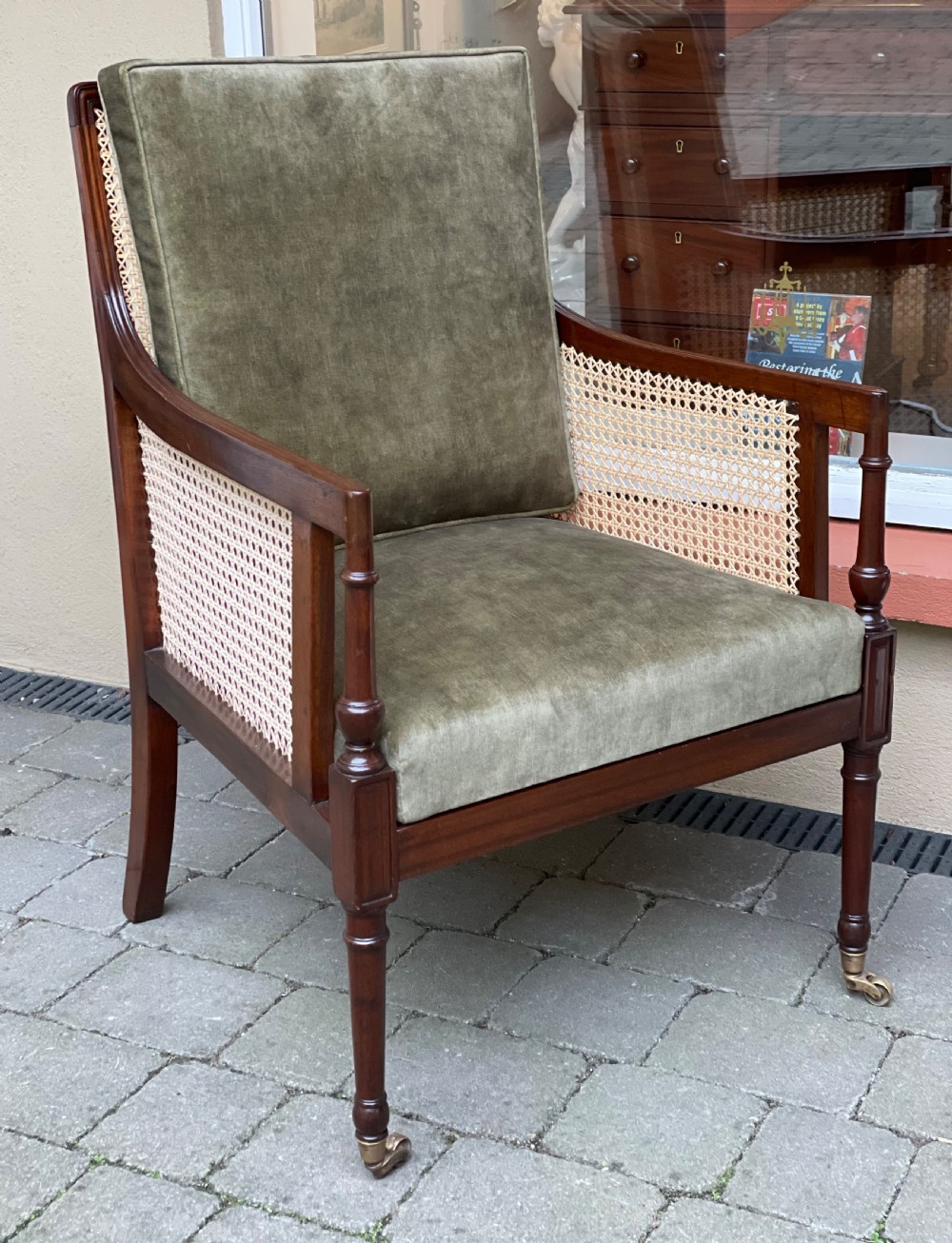 Regency Style Mahogany Bergere Armchair View VII