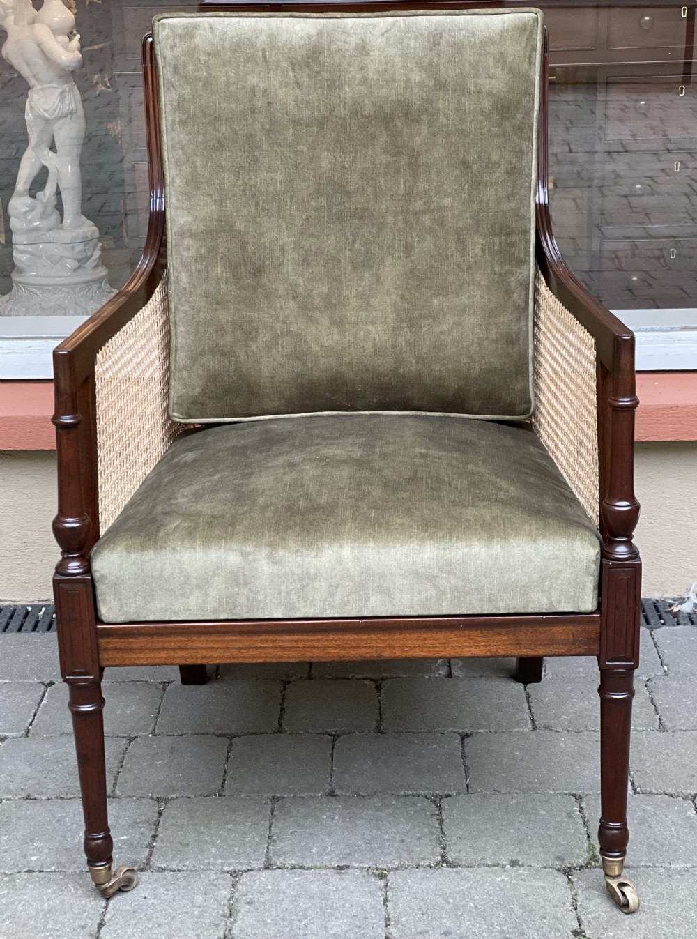 Regency Style Mahogany Bergere Armchair View VIII
