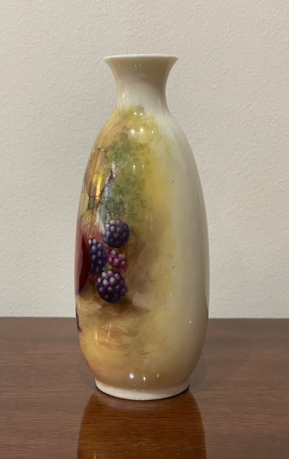 Royal Worcester Hand Painted Vase by Moseley View II