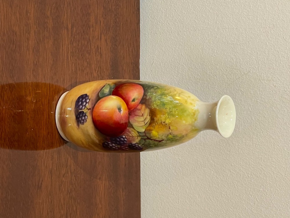Royal Worcester Hand Painted Vase by Moseley View VII