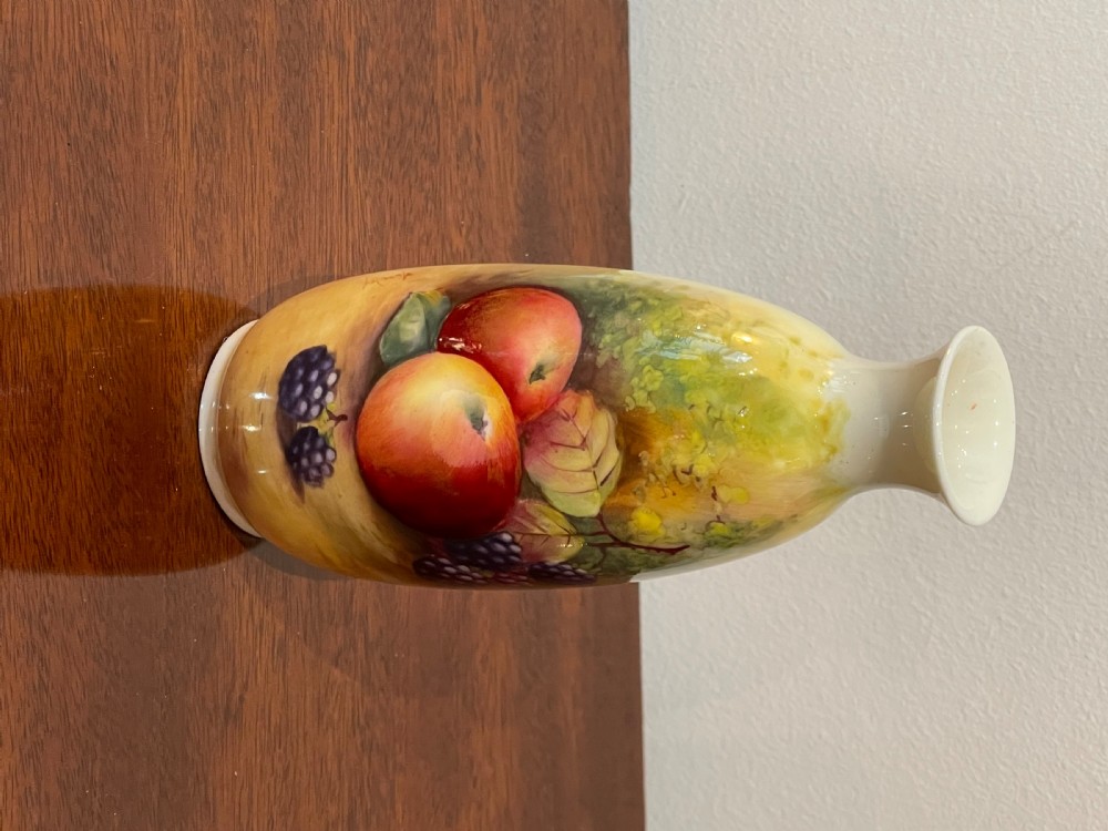 Royal Worcester Hand Painted Vase by Moseley View IX