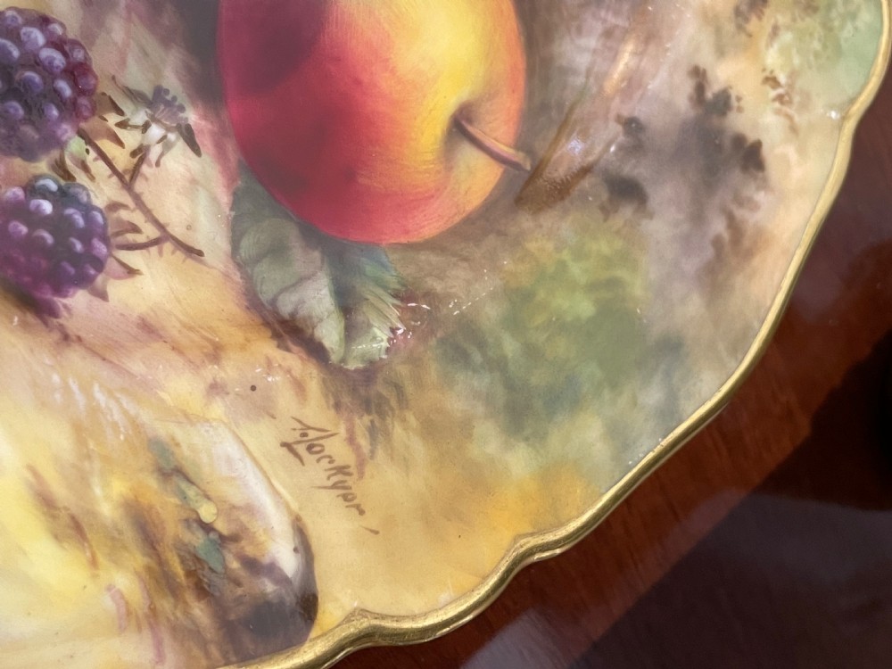 Royal Worcester Hand Painted Plate by Thomas Lockyer View III