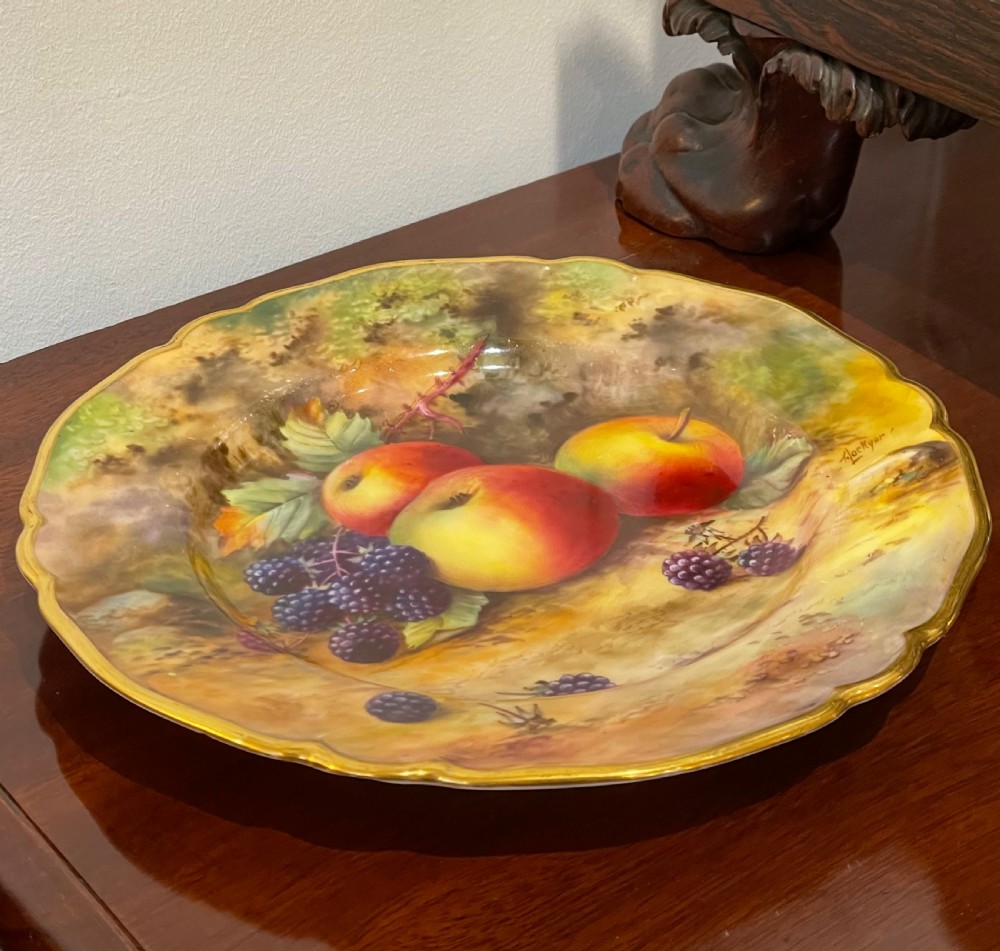 Royal Worcester Hand Painted Plate by Thomas Lockyer View V