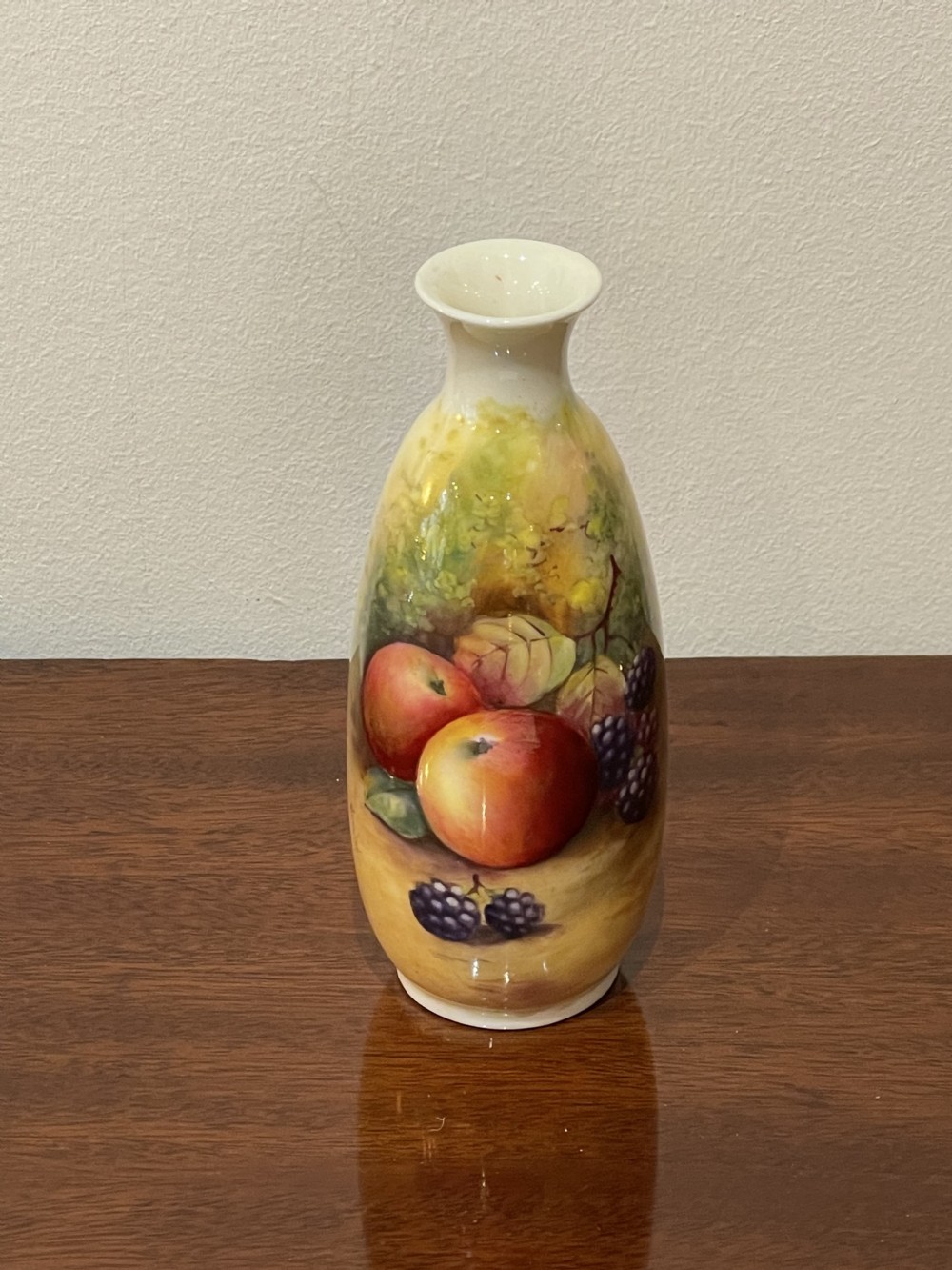 Royal Worcester Hand Painted Vase by Moseley