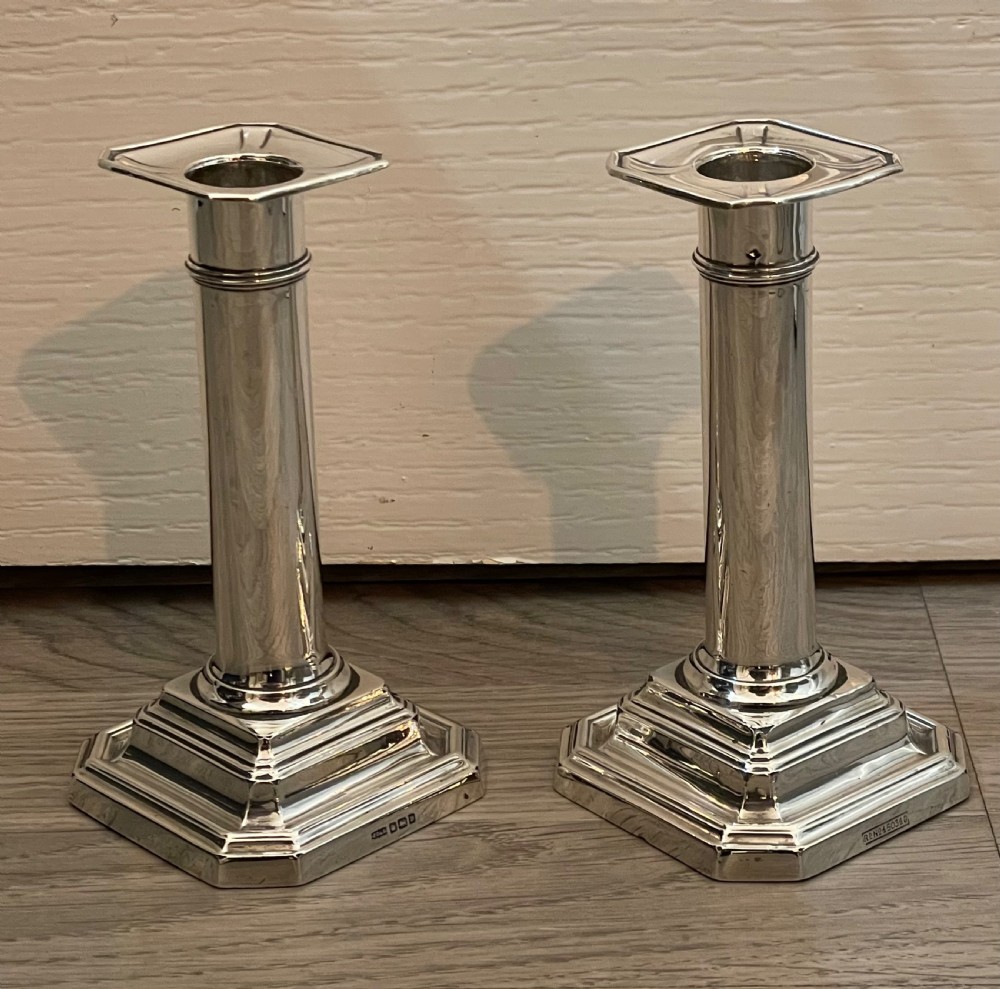 Pair of George V Silver Candlesticks  View V