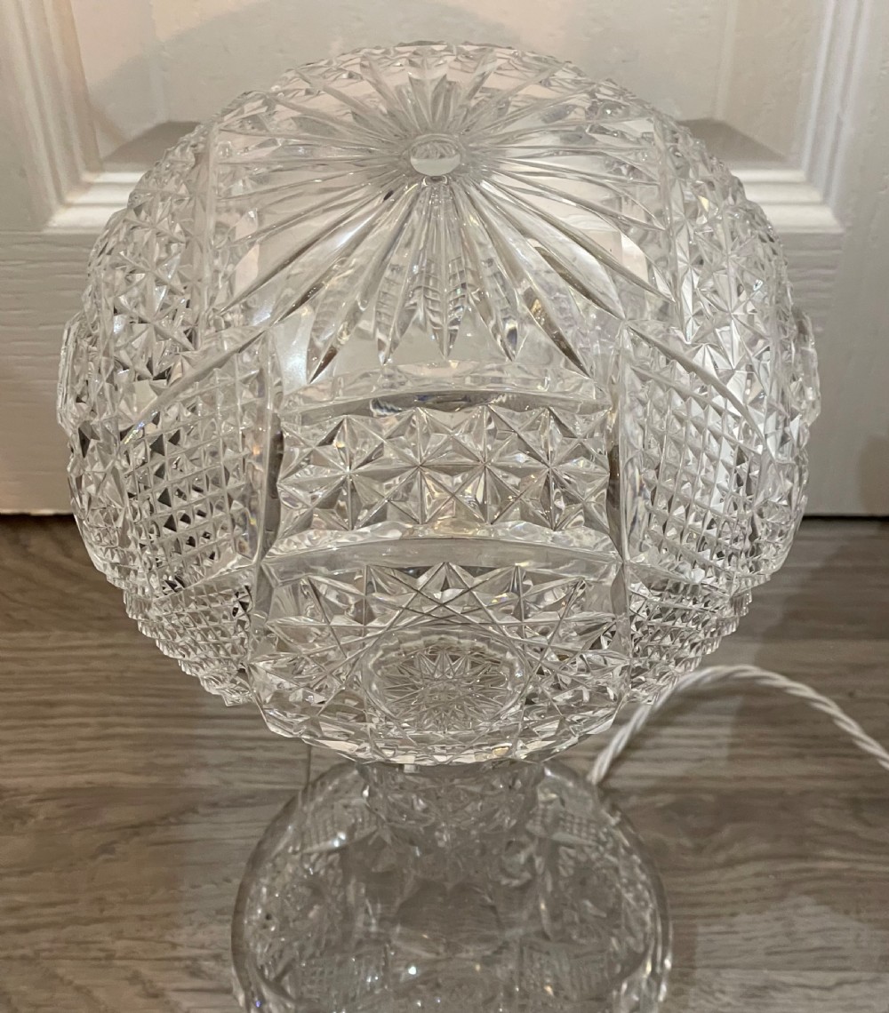 Quality Cut Glass Mushroom Lamp View III