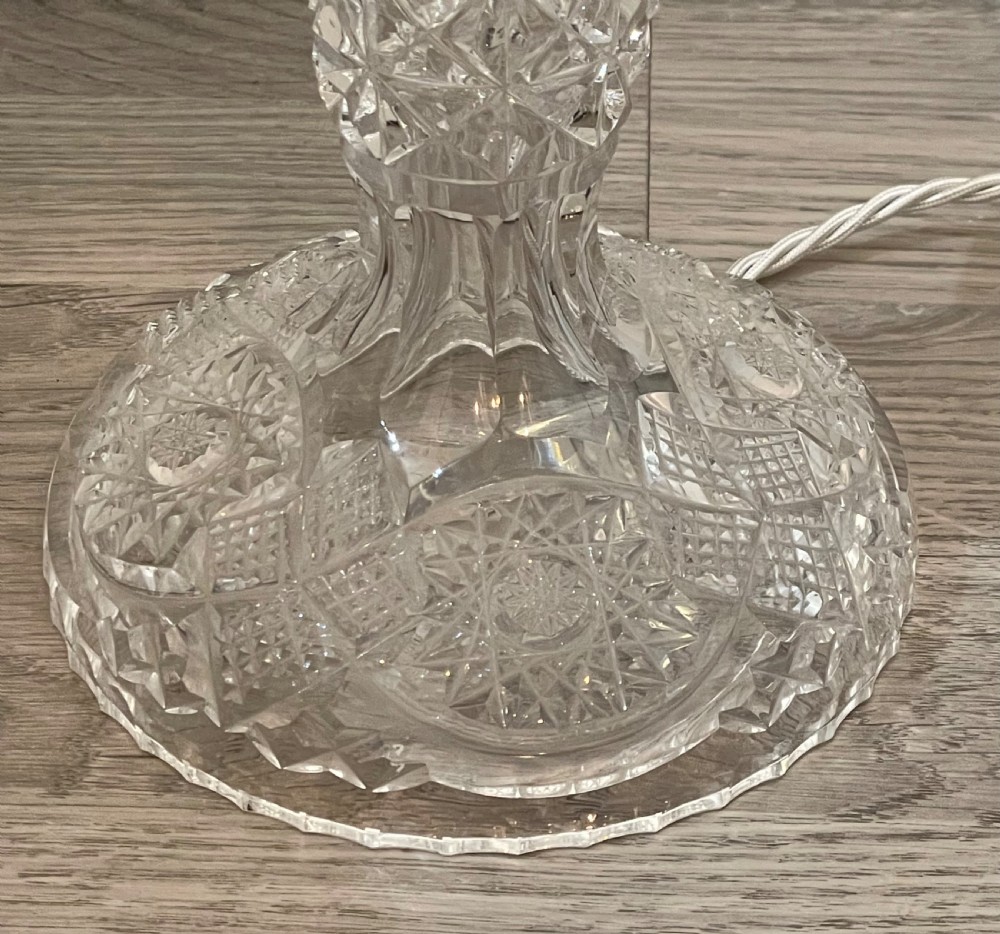 Quality Cut Glass Mushroom Lamp View VI