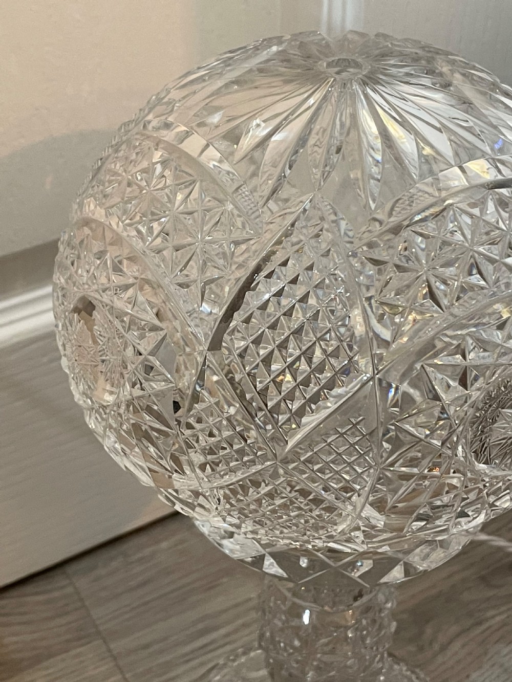 Quality Cut Glass Mushroom Lamp View VII