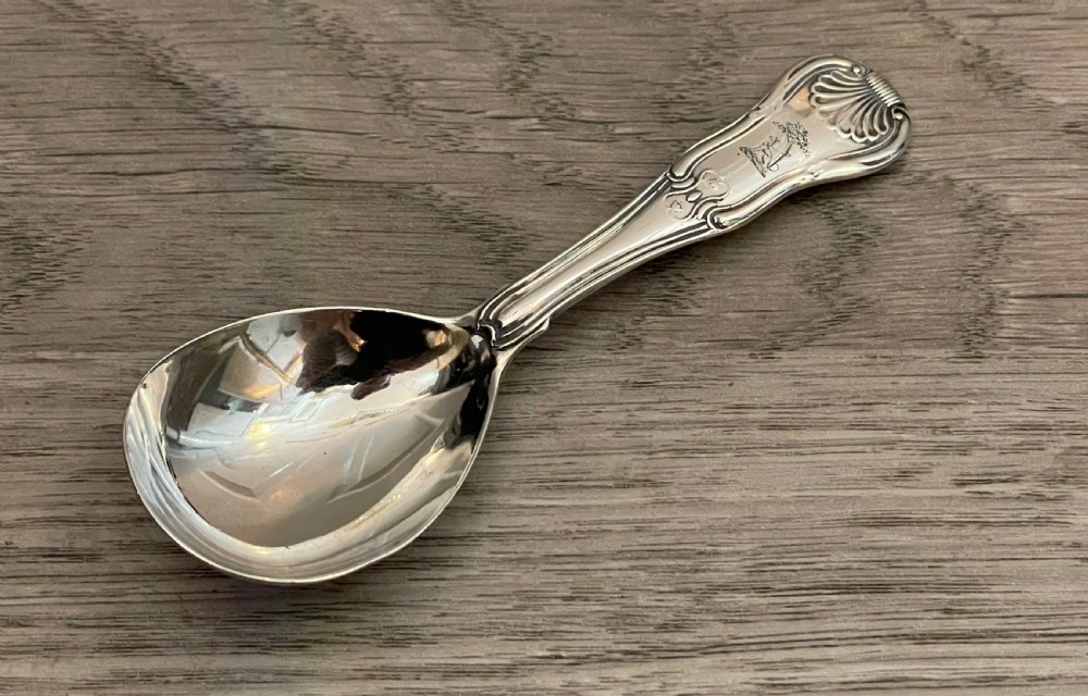 George III Silver Kings Pattern Caddy Spoon