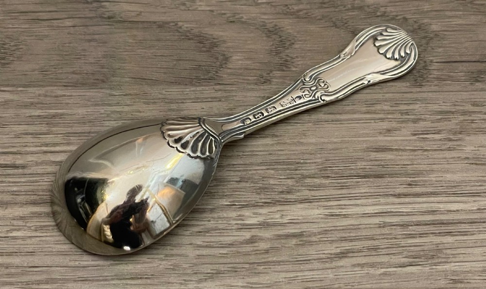 George III Silver Kings Pattern Caddy Spoon View III