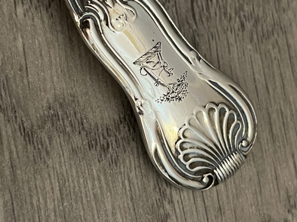 George III Silver Kings Pattern Caddy Spoon View IV