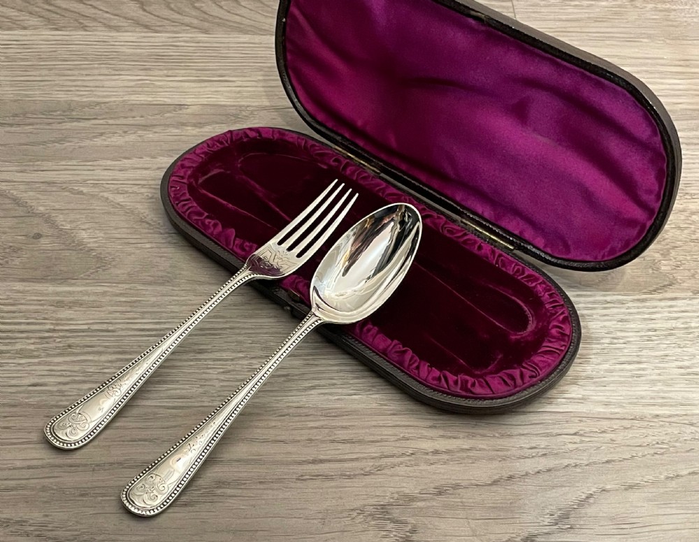 Victorian Silver Christening Set, 1882 View IV