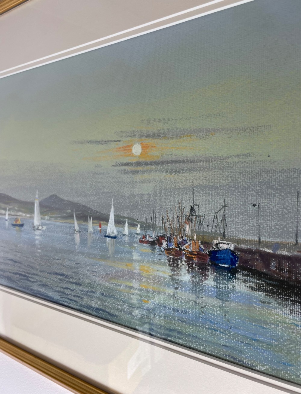John Hobson Nicholson Pastel, Isle of Man, Exhibited at the Mall Galleries View IV