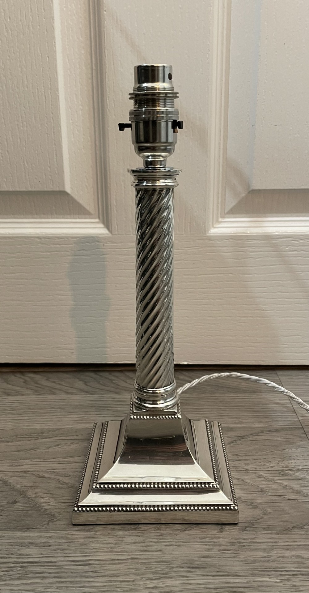 George V Solid Silver Table Lamp