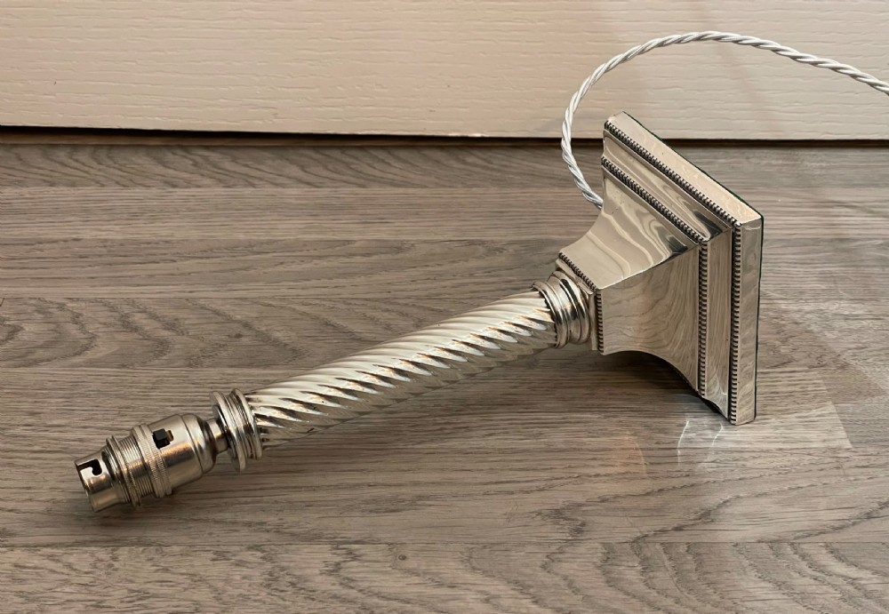 George V Solid Silver Table Lamp View VII