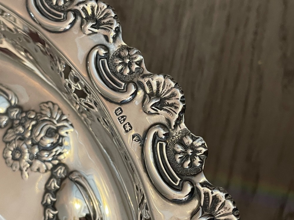 Quality Late Victorian Silver Fruit Basket View IX