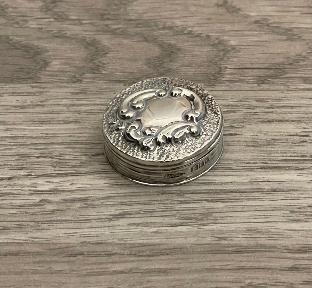 Edwardian Silver Pill Box