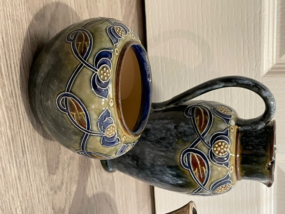 Royal Doulton Stoneware Three Piece Tea Set, Art Nouveau View II