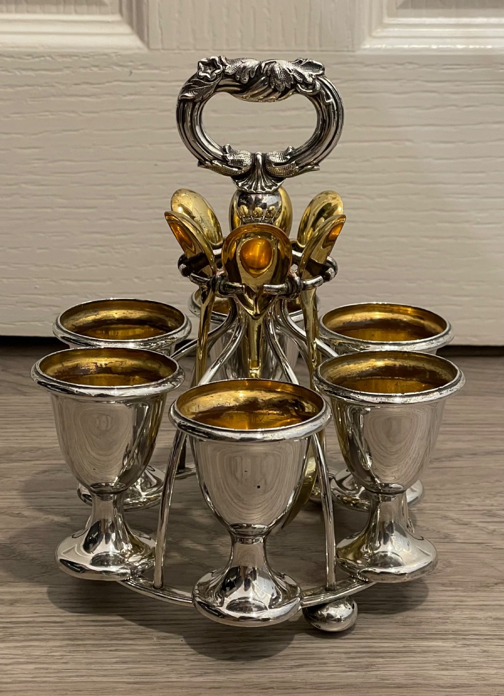 19th Century Old Sheffield Plate Egg Cruet