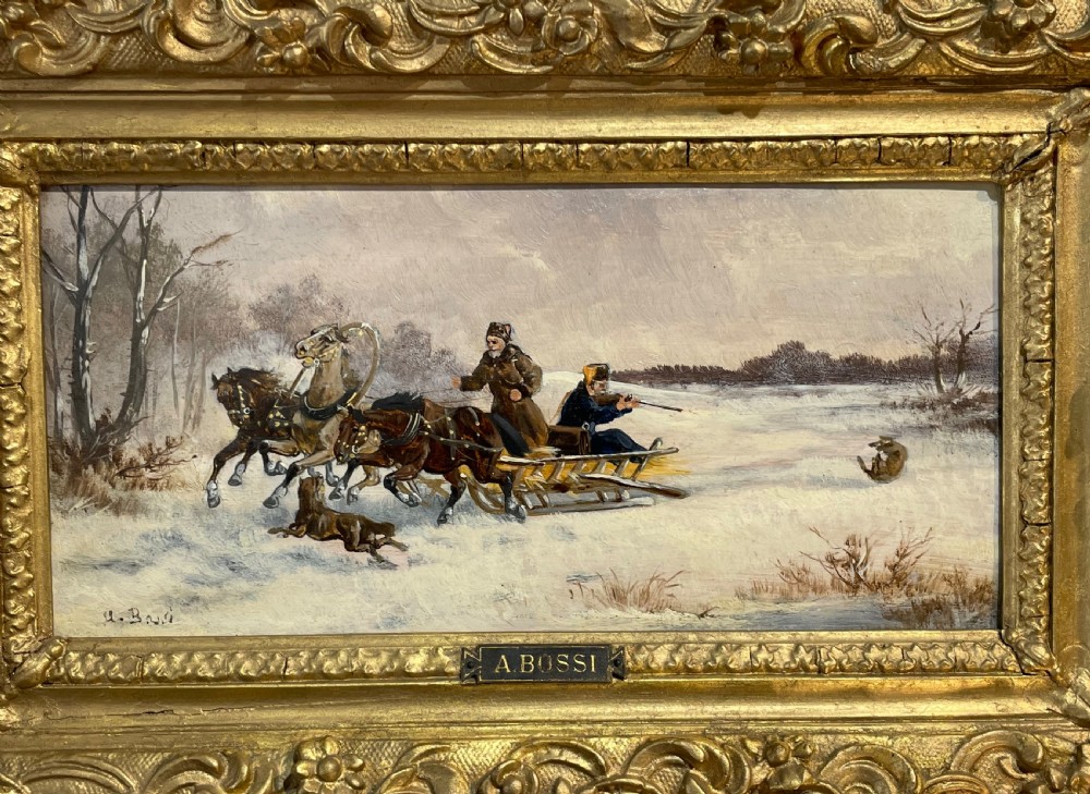 19th Century Oil Painting by A Bossi View II