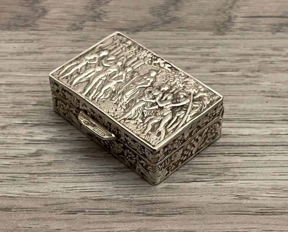 Pretty Solid Silver Pill Box View III
