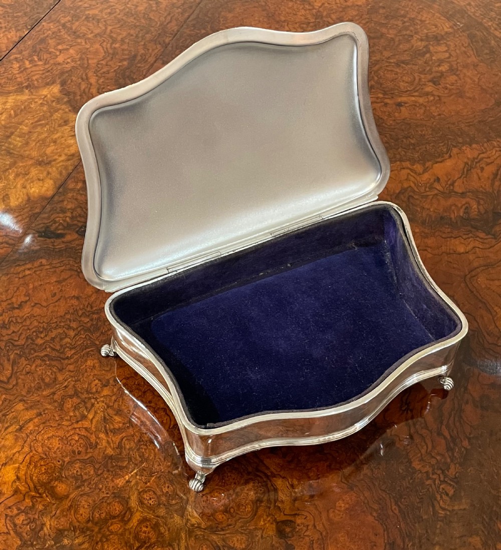Large George V Silver Plate Jewellery Box View III