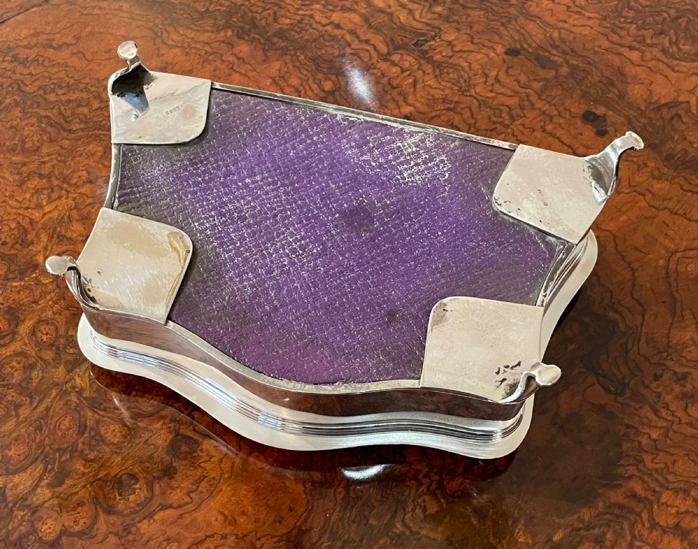 Large George V Silver Plate Jewellery Box View IV