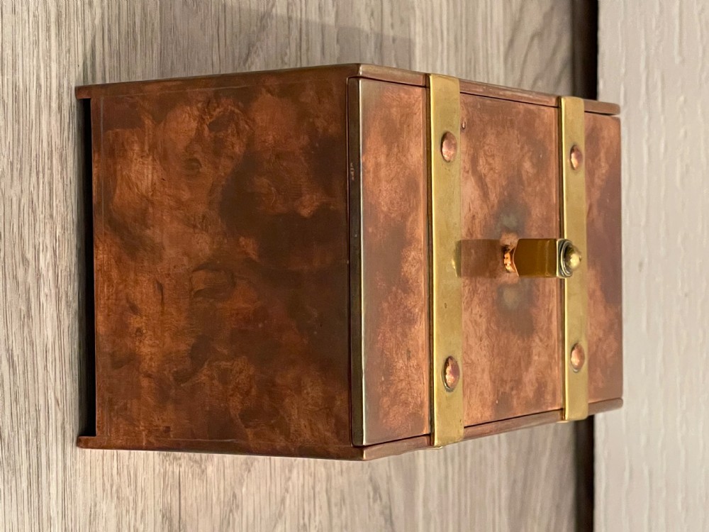 Very Heavy Arts & Crafts Solid Copper Box View III