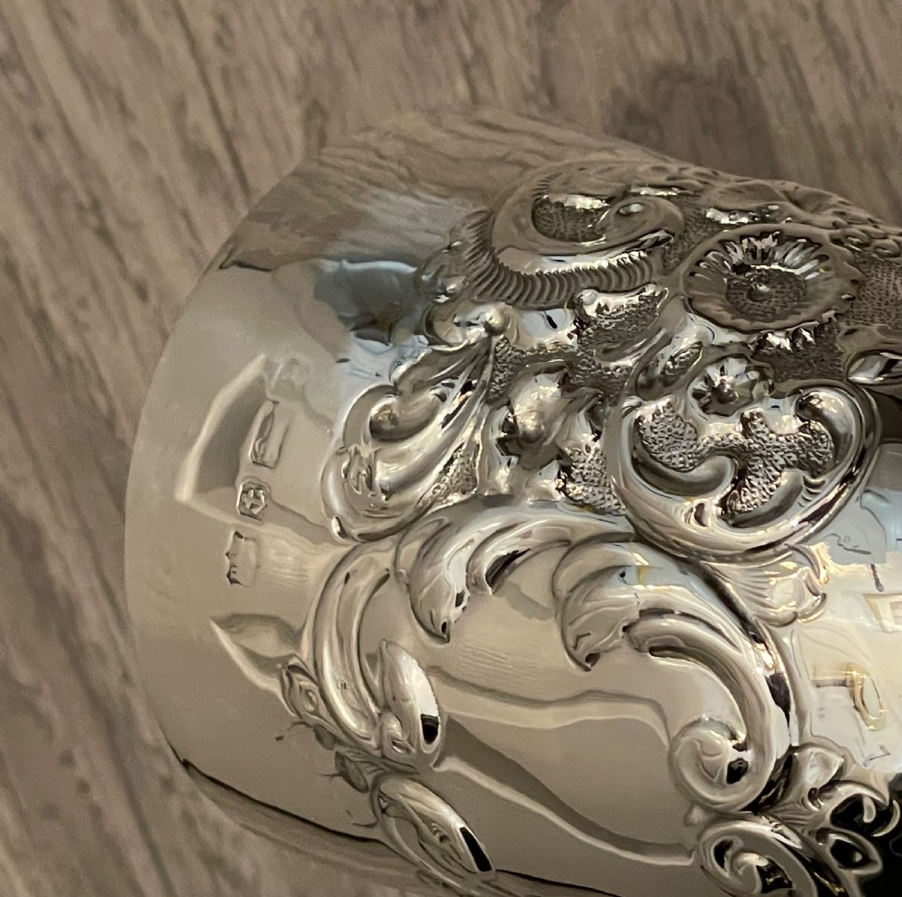 Edwardian Solid Silver Goblet, 1908 View IV