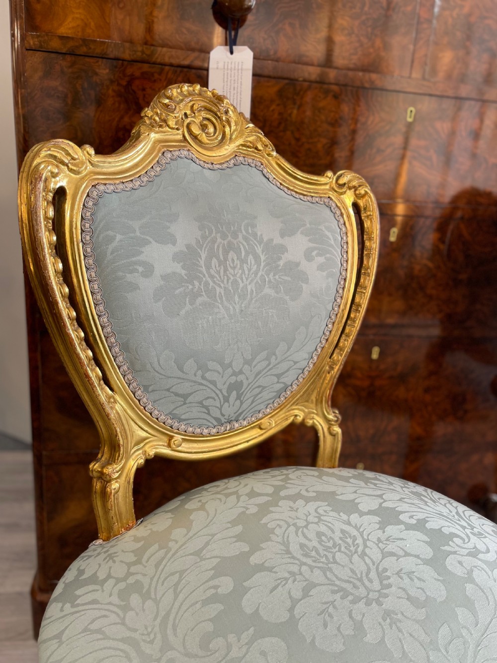 Stunning Pair of 19th Century Giltwood Chairs  View IV