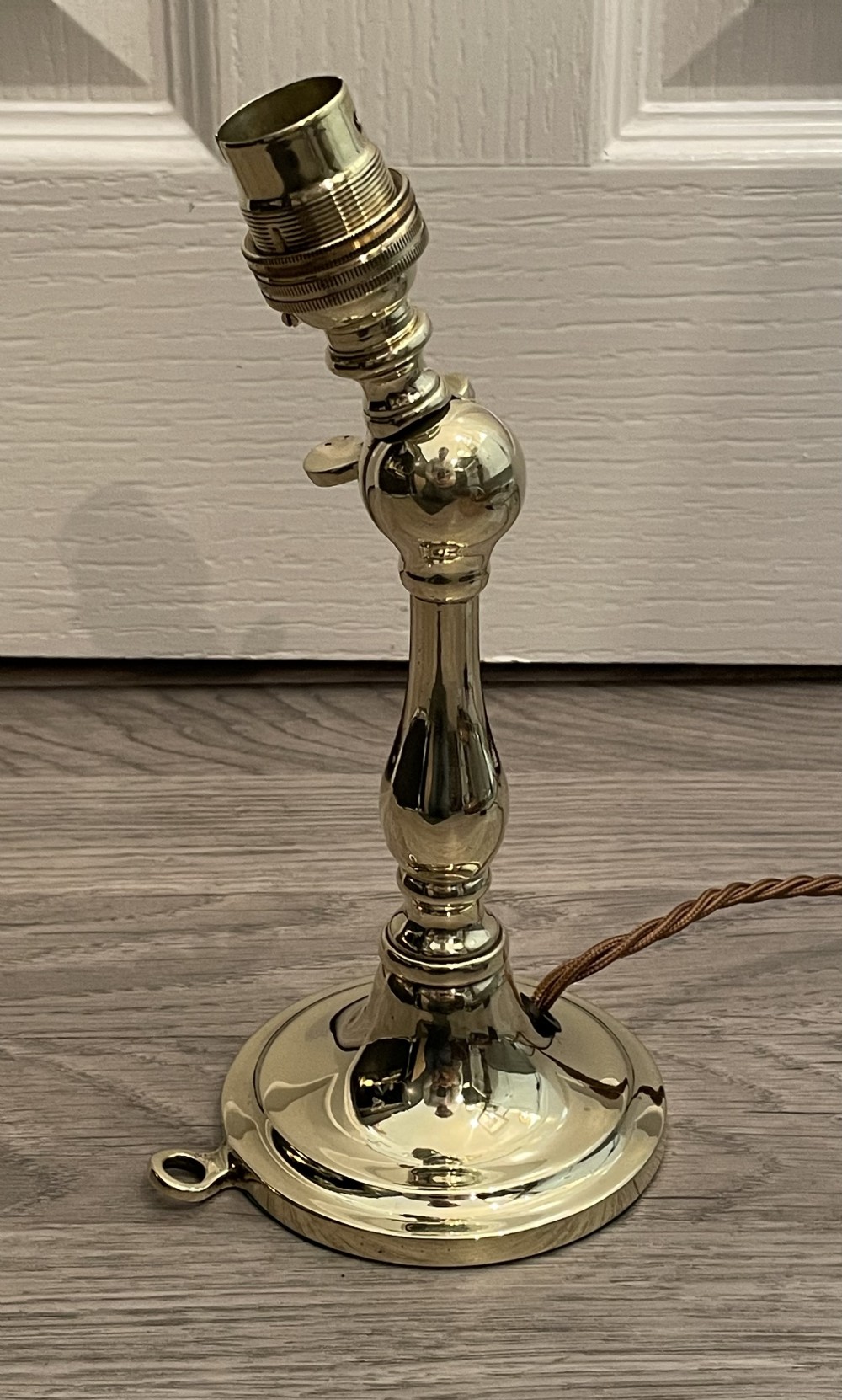 Unusual Early 20th Century Brass Table Lamp