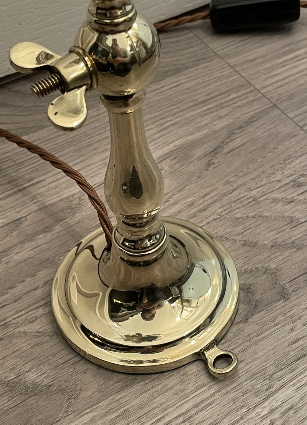 Unusual Early 20th Century Brass Table Lamp View V