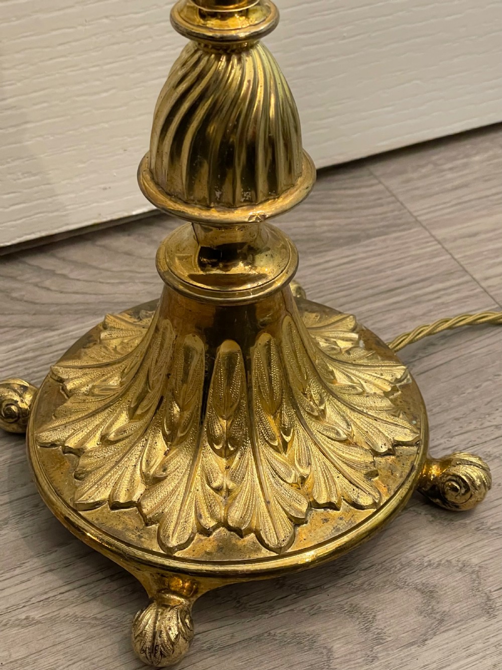 Fantastic Gilt Brass Table Lamp by Osler View IV