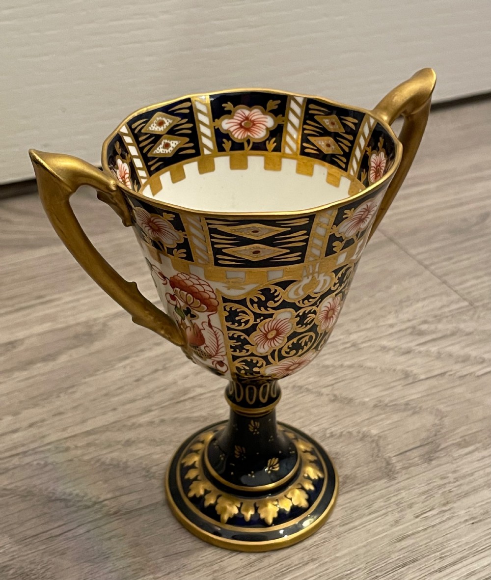 Royal Crown Derby Imari Trophy Cup. c1910 View II