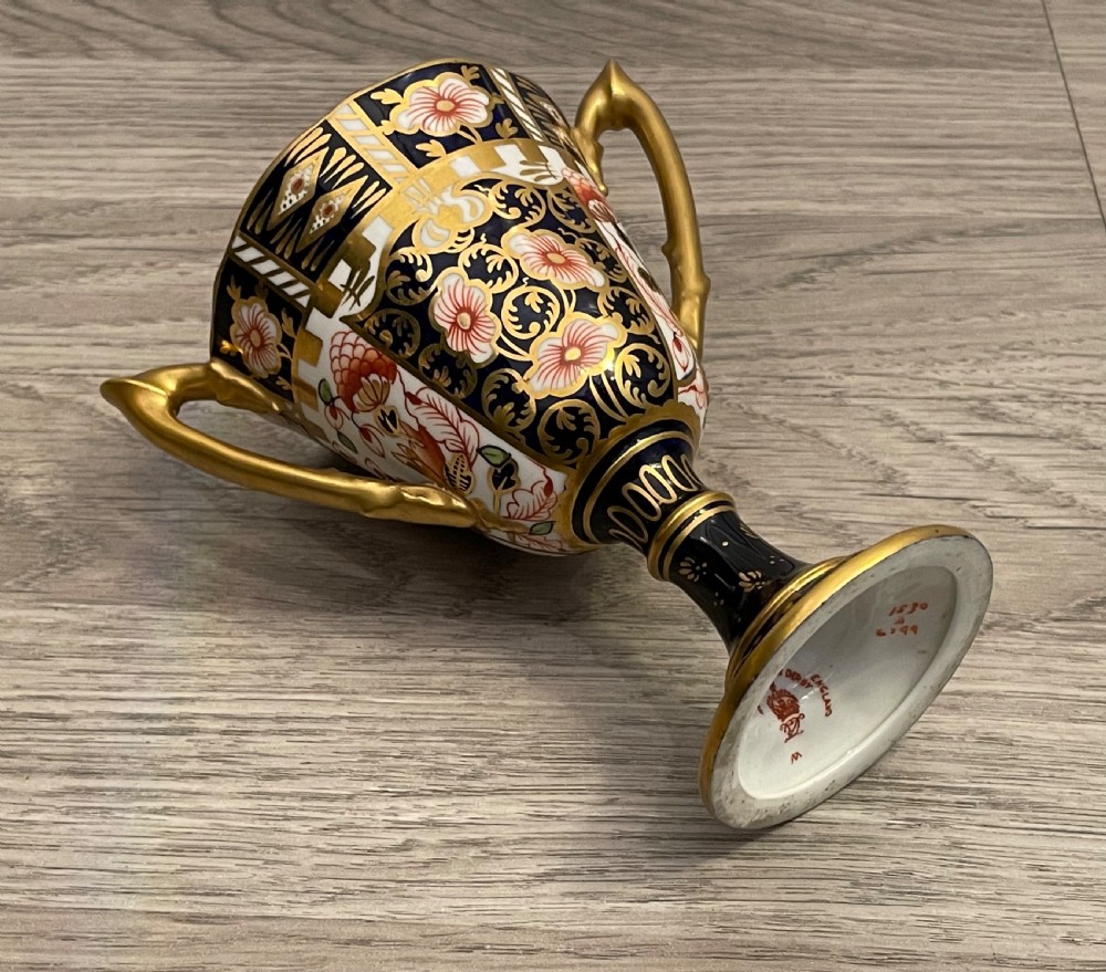 Royal Crown Derby Imari Trophy Cup. c1910 View V
