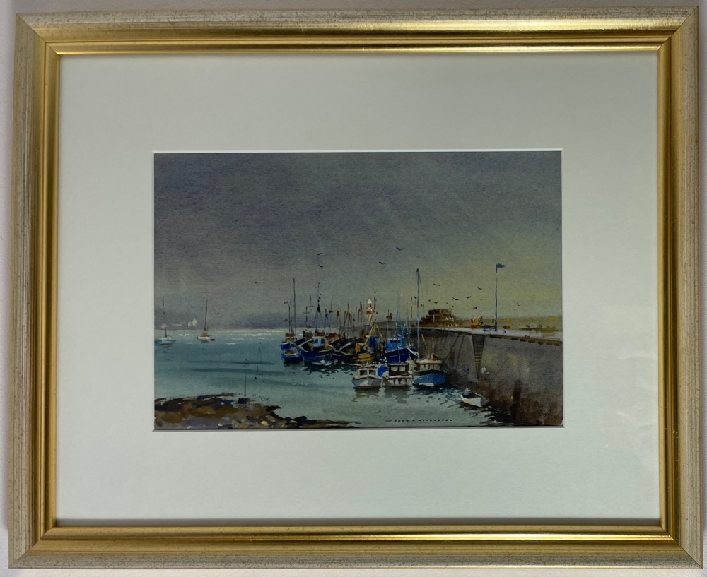 John Hobson Nicholson Watercolour, Port St Mary, Isle of Man 